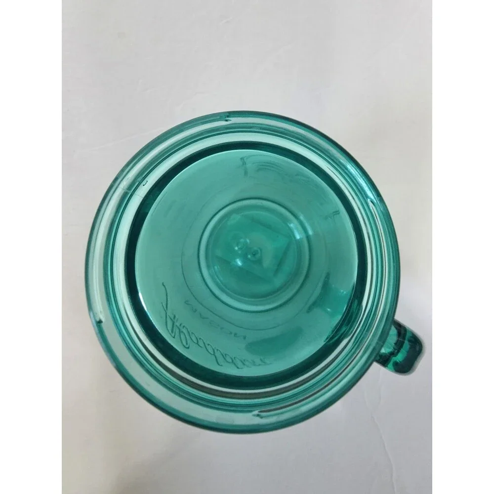 Aladdin Insulated Mason Jar Tumbler/Mug W/ Straw Green 16oz